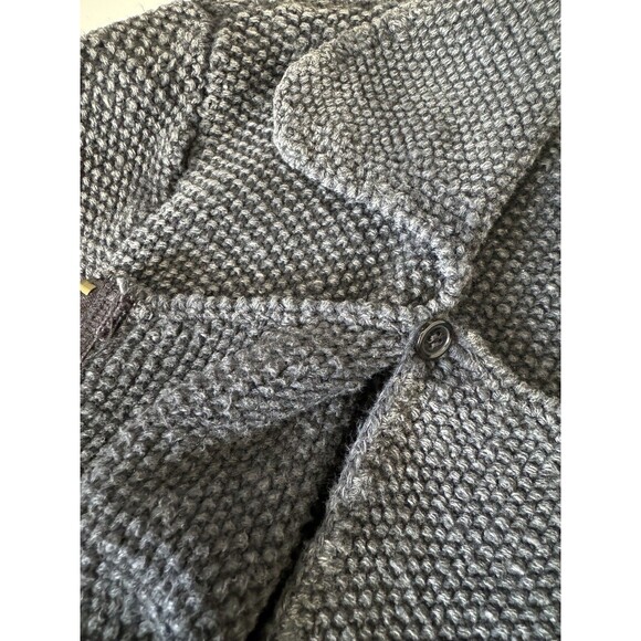 Free People Womens Small Gray Textured Knit Moto Sweater Jacket Cotton Zip Up - Picture 7 of 16